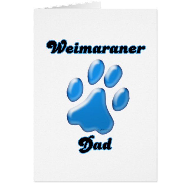 Weimaraner Vater blauer Pawprint (Vorne)