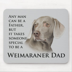 Weimaraner Vater-Magnet Mousepad