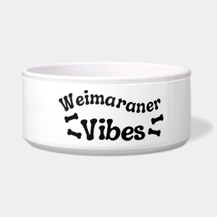Weimaraner Vibes Keramik-Hundeschüssel Napf