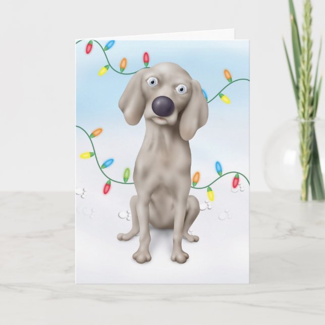 Weimaraner Weihnachten (Vorderseite)