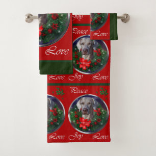 Weimaraner Weihnachten Badhandtuch Set