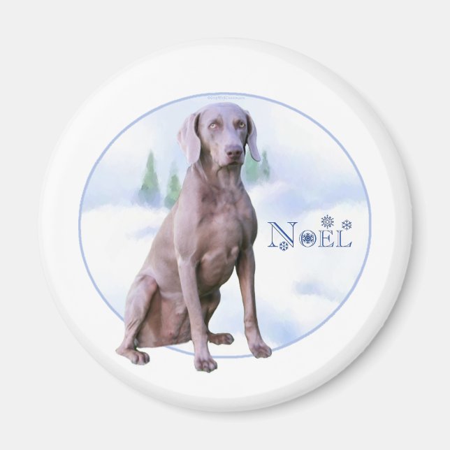 Weimaraner Weihnachten - Magnet (Vorne)