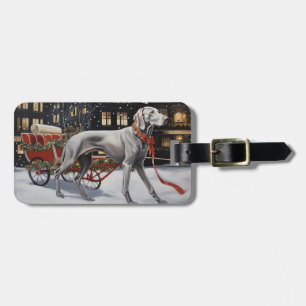 Weimaraner Weihnachtsfeiertage Gepäckanhänger