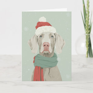 Weimaraner-Weihnachtsgruß Karte