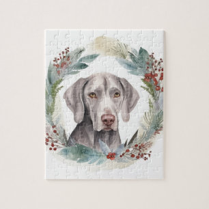 Weimaraner Weihnachtskranz Festlicher Hund