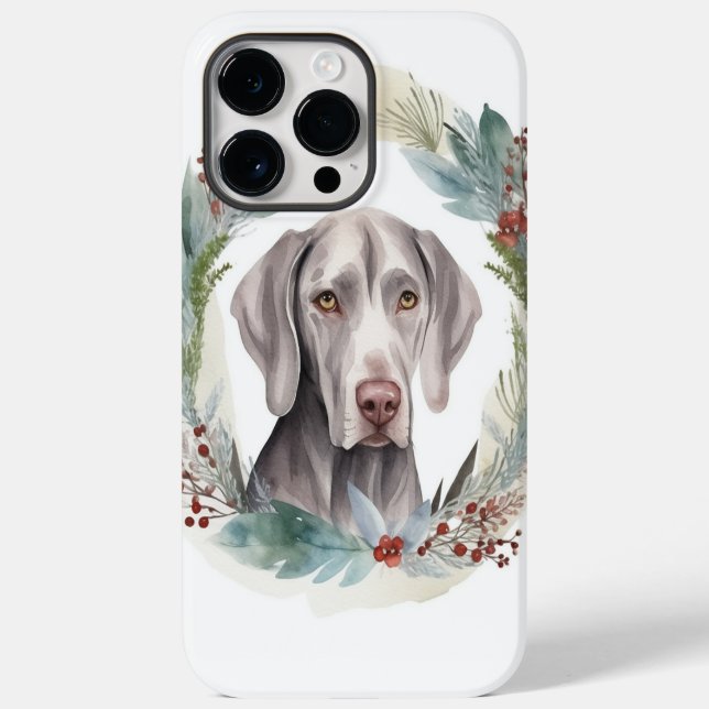 Weimaraner Weihnachtskraut Festliche Jungfrau Case-Mate iPhone 14 Pro Max Hülle (Rückseite)