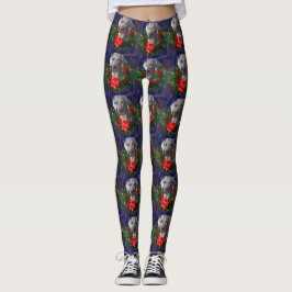 Weimaraner Weihnachtswreath Leggings