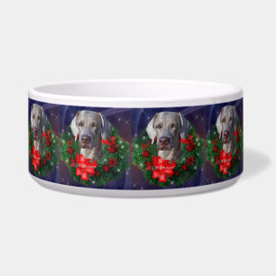 Weimaraner Weihnachtswreath Napf