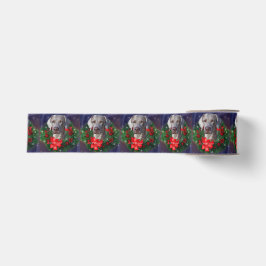 Weimaraner Weihnachtswreath Ripsband
