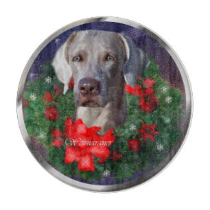 Weimaraner Weihnachtszeit Schneidebrett