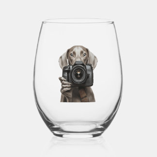 Weimaraner  weinglas ohne stiel