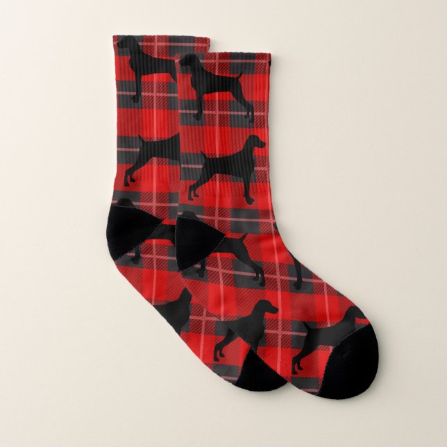 WEIMARANERS AND PLAID  SOCKS SOCKEN (Paar)