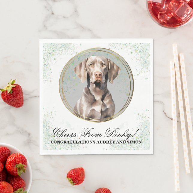 Weimarer Wedding Napkins mit Hogs Foto Serviette (Beispiel)