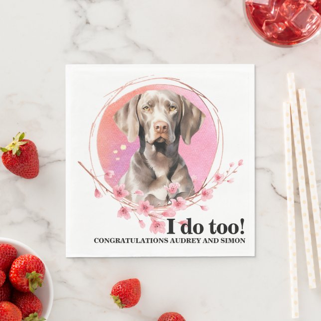 Weimarer Wedding Napkins mit Hogs Foto Serviette (Beispiel)