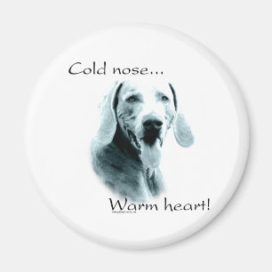 Weimeraner Cold Nose Warmes Herz - Magnet