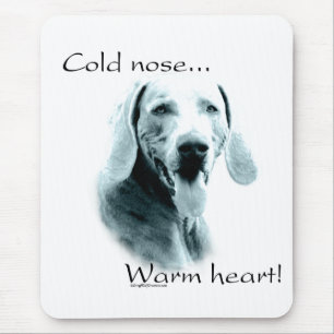 Weimeraner Cold Nose Warmes Herz Mousepad