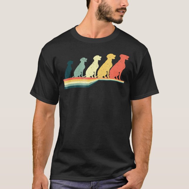 Weimeraner - Labrador Vintag Retro Style T-Shirt (Vorderseite)