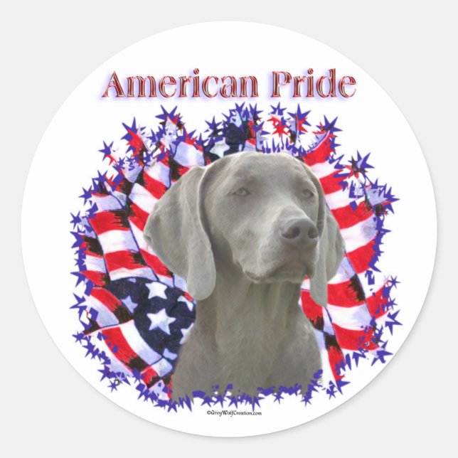 Weimeraner Pride Sticker (Vorderseite)