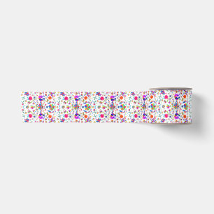 Weims, Kaninchen und Vögel im Otomi-Stil Satinband