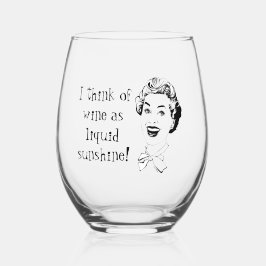 Wein als flüssige Sunshine Funny Mama Weinglas Ohne Stiel