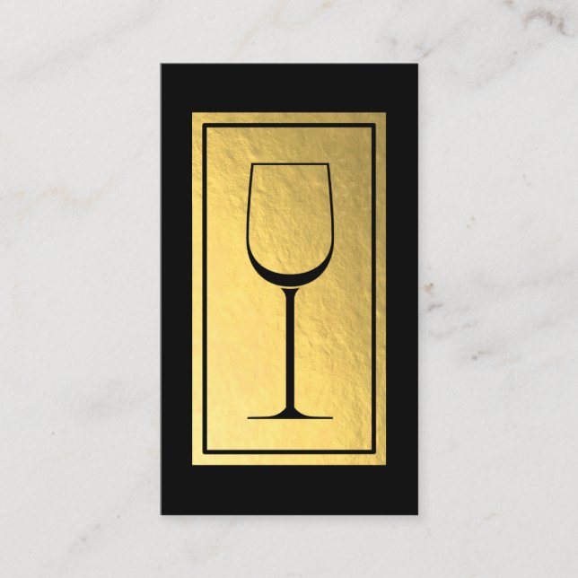 Wein Barkeeper Sommelier Imitate Goldmedaille Visitenkarte (Vorderseite)
