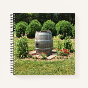 Wein Barrel Garden Deco, Chateau Morrisette, VA Notizbuch