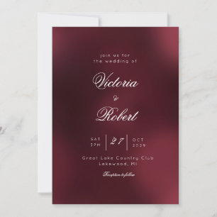 Wein Burgund Ombre Hochzeit Einladung