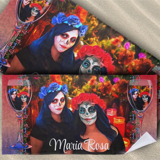 Wein, Catrinas, Blume & Kerzen 1718 Strandtuch (Von Creator hochgeladen)