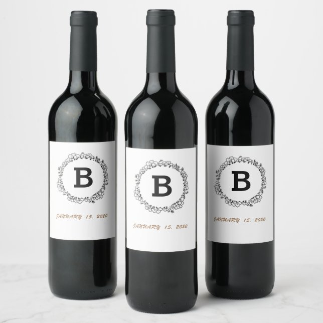 Wein/Champ/Wasser/Bier/Limonen-Etikett (4" x 3,5") Weinetikett (Flaschen)