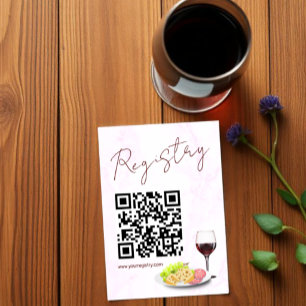 Wein- & Charcuterie-Junggesellinnenabschied-Regist Begleitkarte
