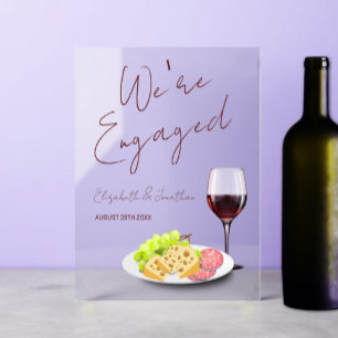 Wein- & Charcuterie-Verlobungsfeier Acrylschild
