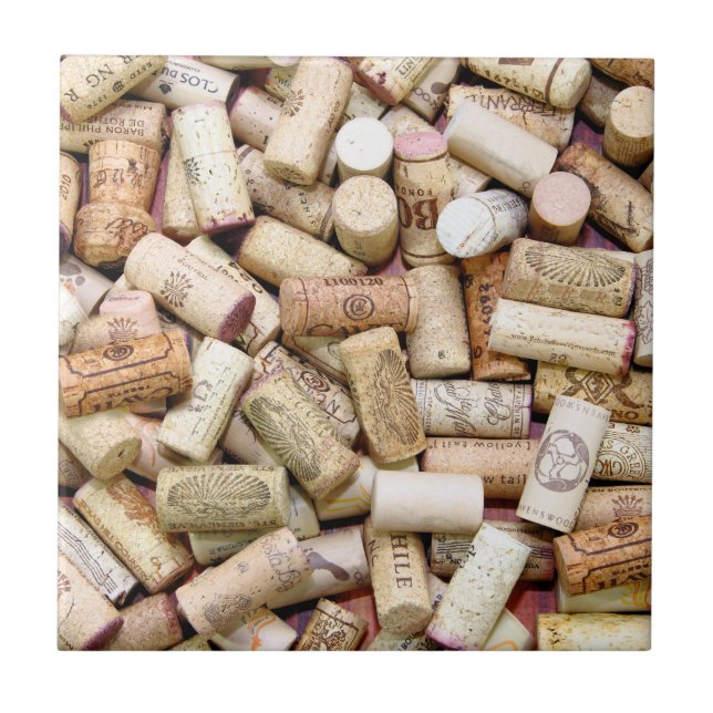 Wein Corks Tile Fliese (Vorderseite)