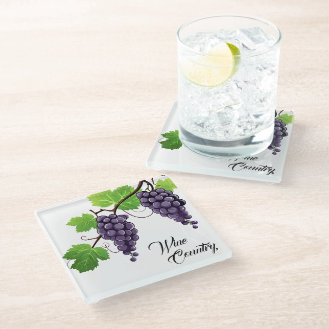 Wein Country Glass Untersetzer (Schrägansicht)