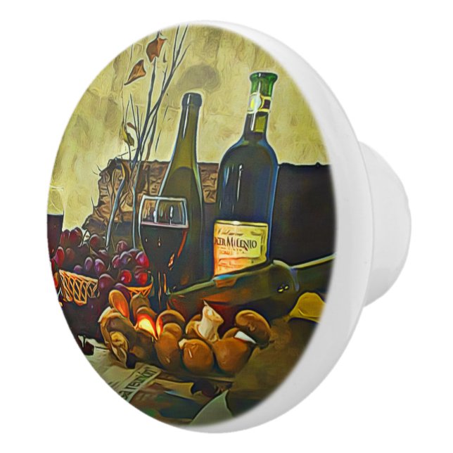 Wein Country Kitchen Décor  Keramikknauf (Rechts)