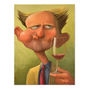 Wein, der Sommelier-Foto-Druck kaut Fotodruck