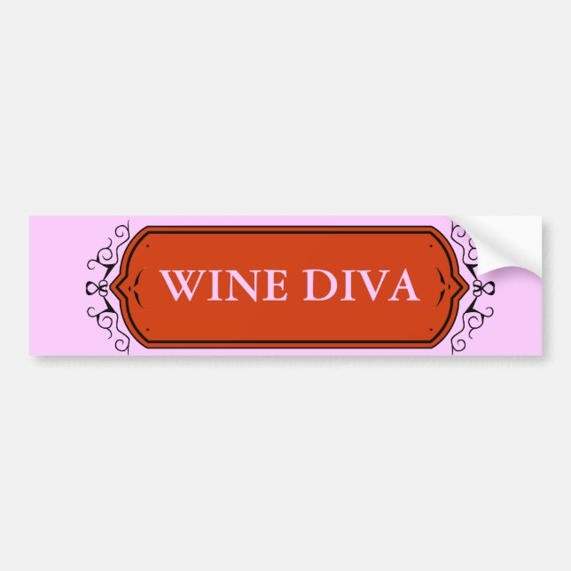 Wein Diva Autoaufkleber! Autoaufkleber (Vorne)