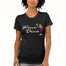 Wein-Diva-fabelhaft dunkler T - Shirt