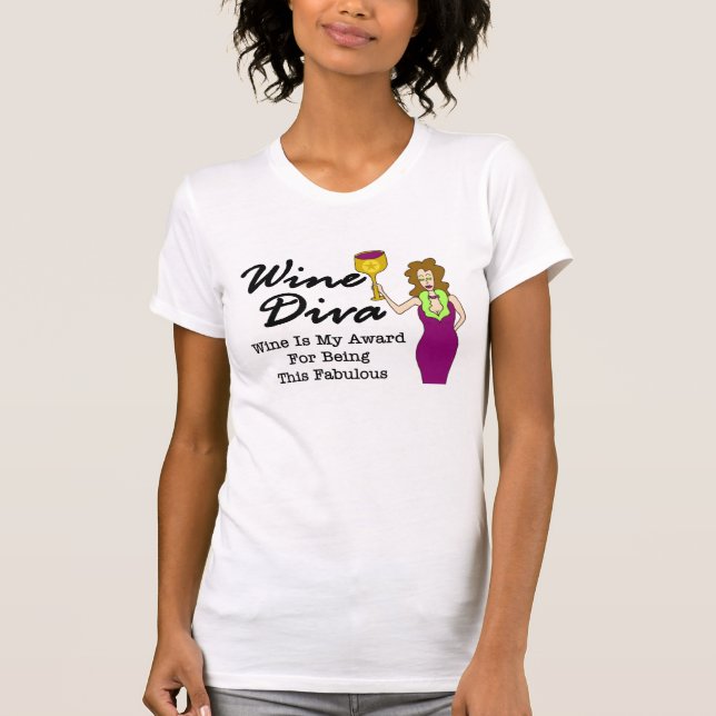 Wein-Diva "fabelhaft " T-Shirt (Vorderseite)