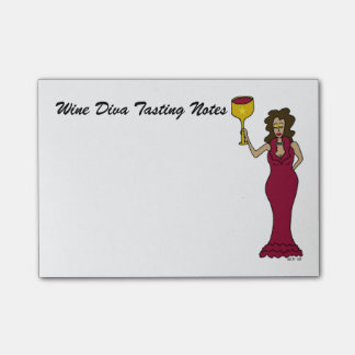 Wein-Diva-Probieren-Anmerkungen Post-it Klebezettel