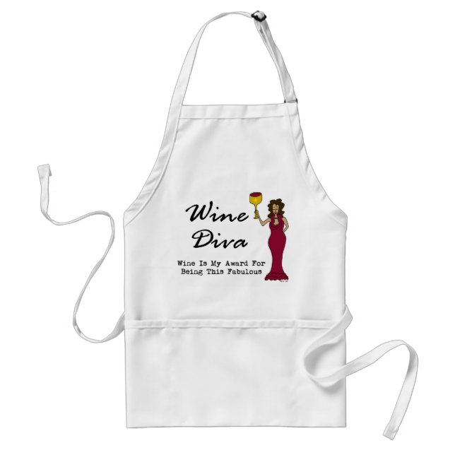 Wein-Diva "Wein ist mein Preis für Sein fabelhaft Schürze (Vorne)
