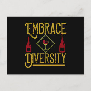 Wein - Diversity Embrace Postkarte