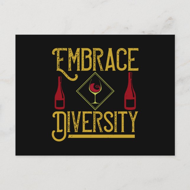 Wein - Diversity Embrace Postkarte (Vorderseite)