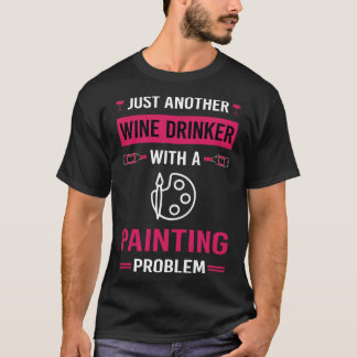 Wein Drinker Malerei T-Shirt