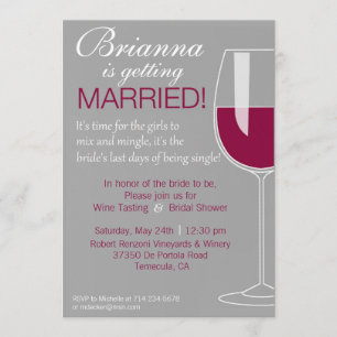 Wein-Dusche Einladung