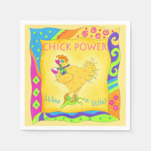 Wein ein kleiner Kick Power Gelb Serviette