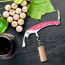 Wein ein wenig lachen Ein großes Party Kellnermesser