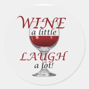 Wein ein wenig lachen ein viel Aufkleber