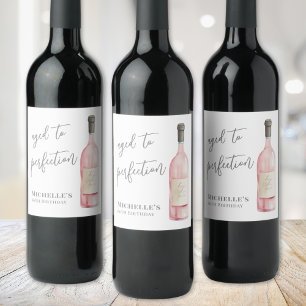 Wein einfach gealtert bis zur Vollkommenheit Gebur Weinetikett