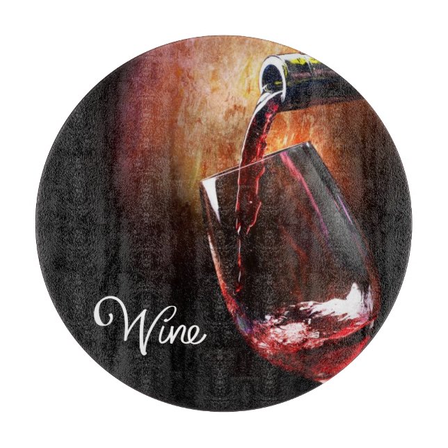 Wein-Entwurfs-Glasschneiden-Brett Schneidebrett (Vorderseite)