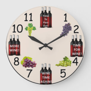 Wein-Erinnerungs-Uhr Große Wanduhr